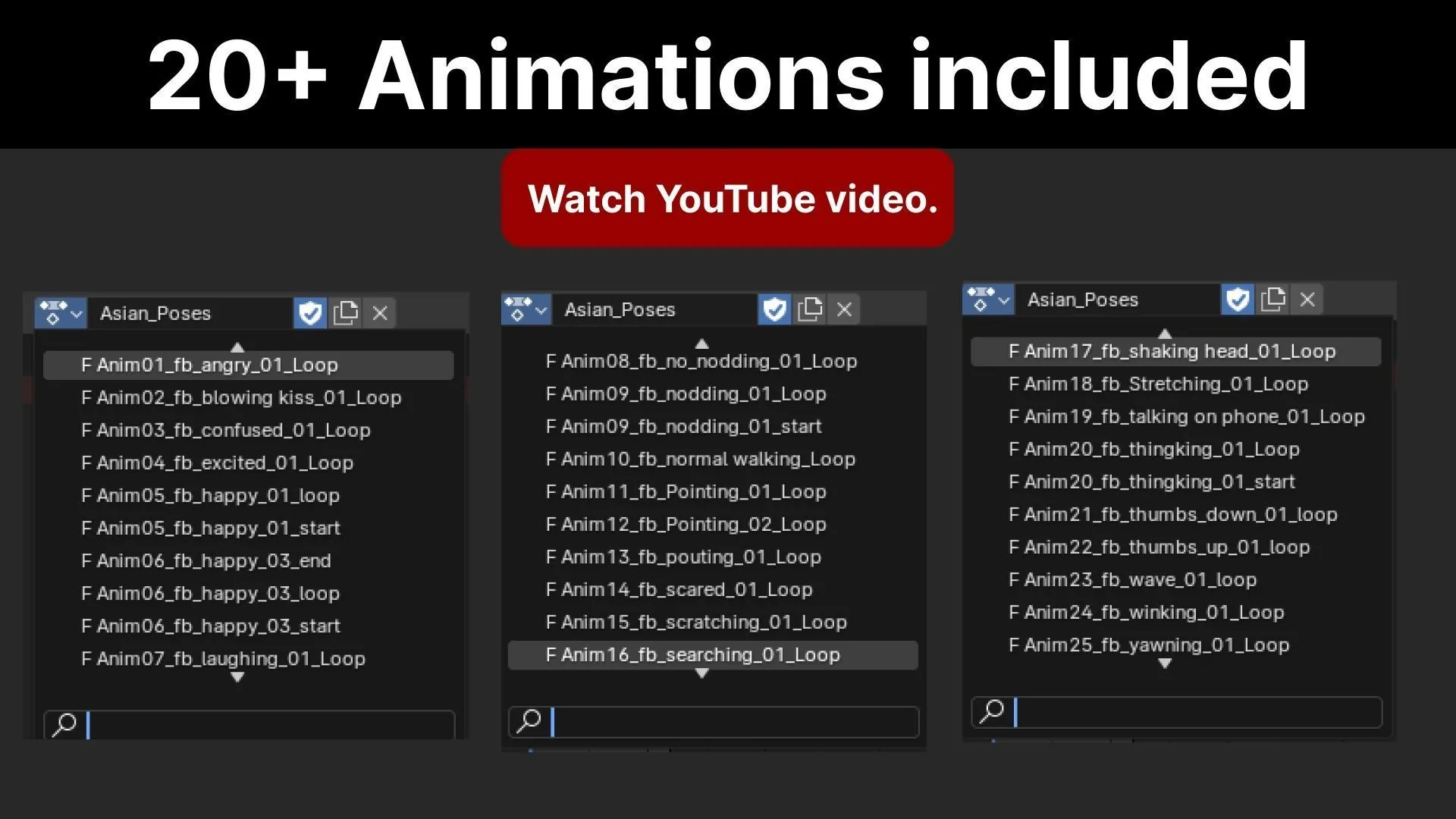 20+ animations for Customizable Black Man Character